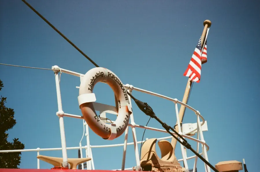 Lightship Portsmouth lighthouse on film