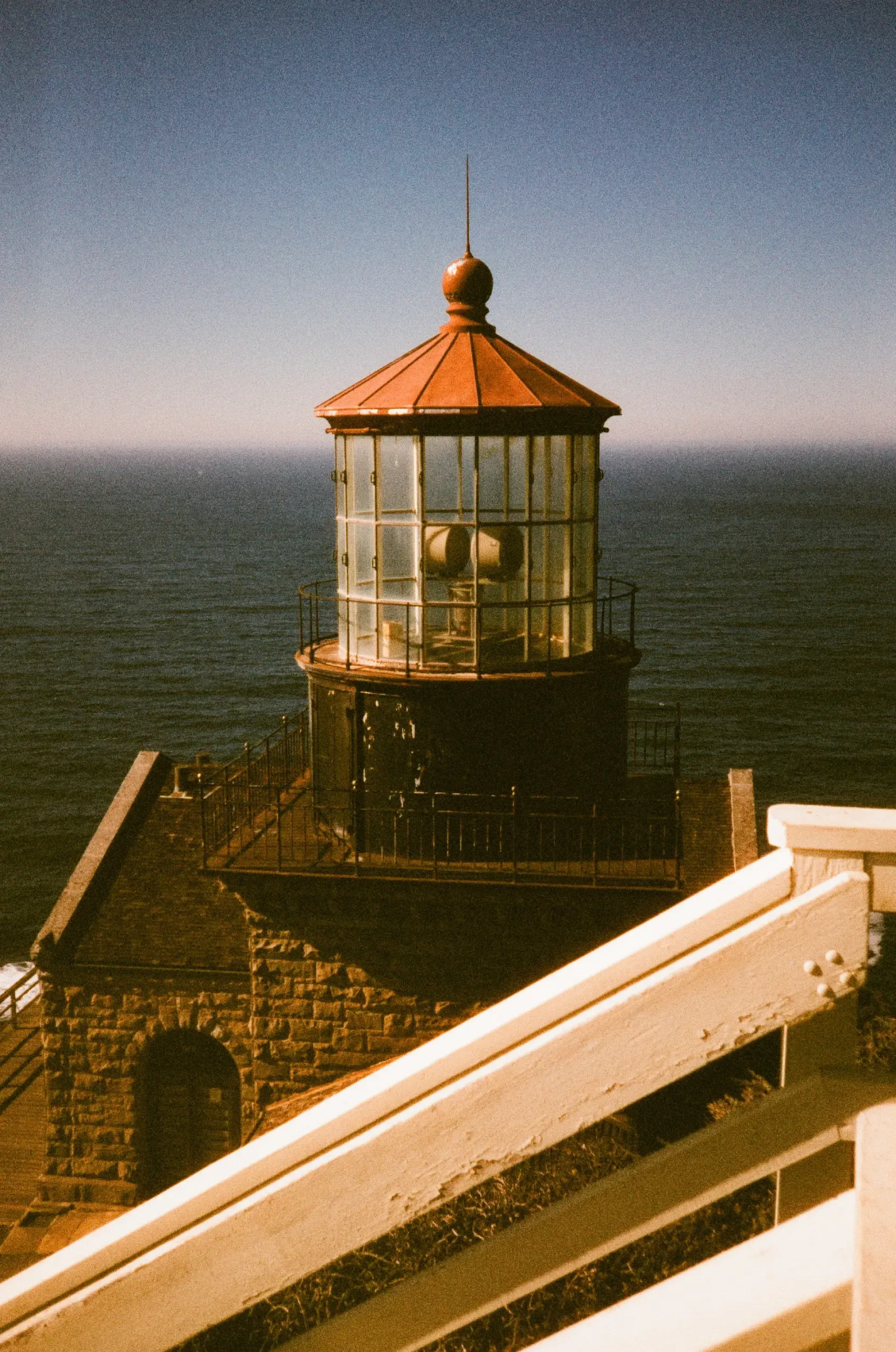 A film photograph of the Point Sur lighthouse in California