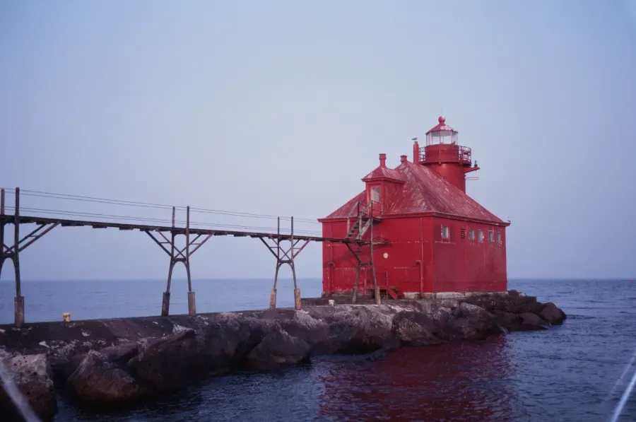 Sturgeon Bay lighthouse on film