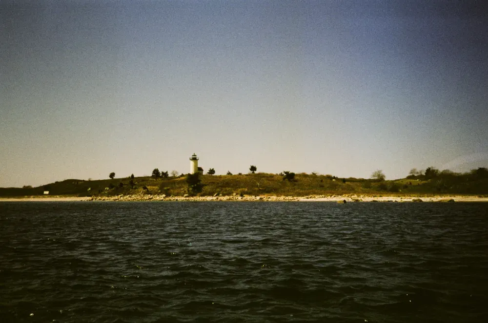 A film photograph of Tarpaulin Cove Lighthouse in Massachusetts