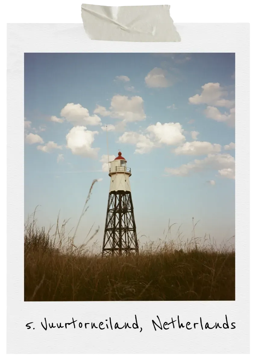 Film photograph of Vuurtorneiland lighthouse in the Netherlands