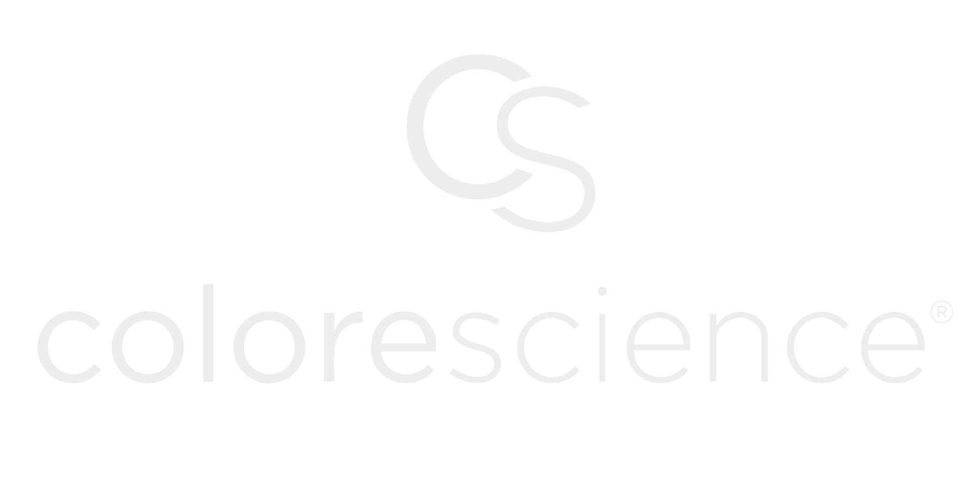 A white logo for colorescience on a white background.