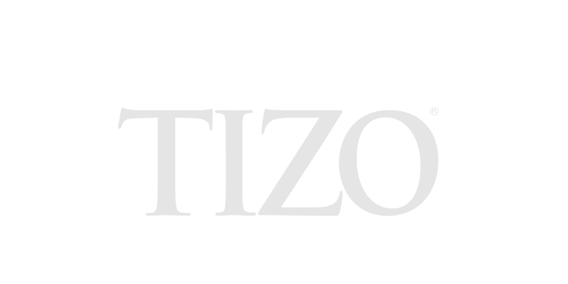 A white logo with the word tizo on a white background.