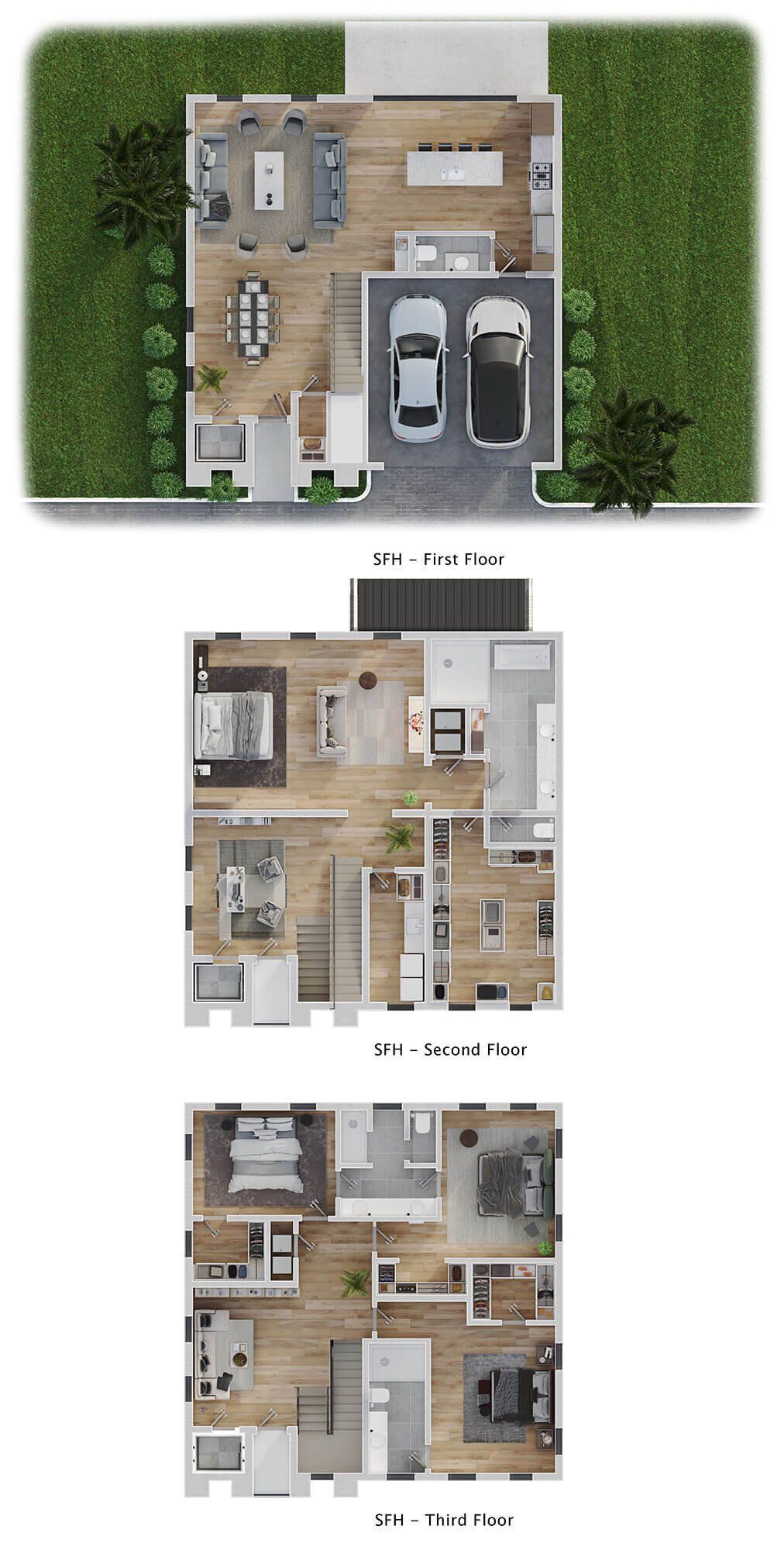 Detailed floorplan layout of Vilasa Homes with multiple floors and rooms