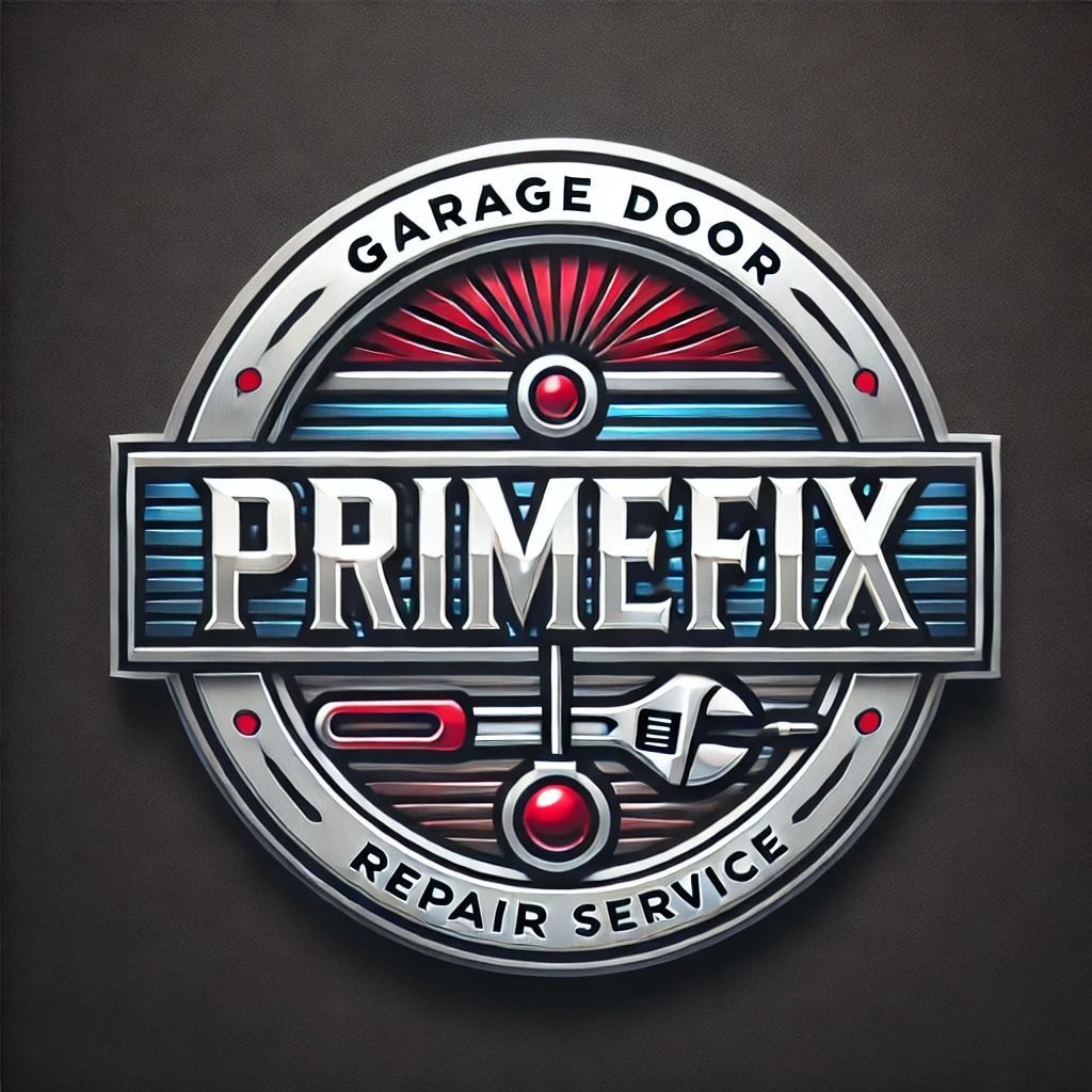A logo for primefix garage door repair service