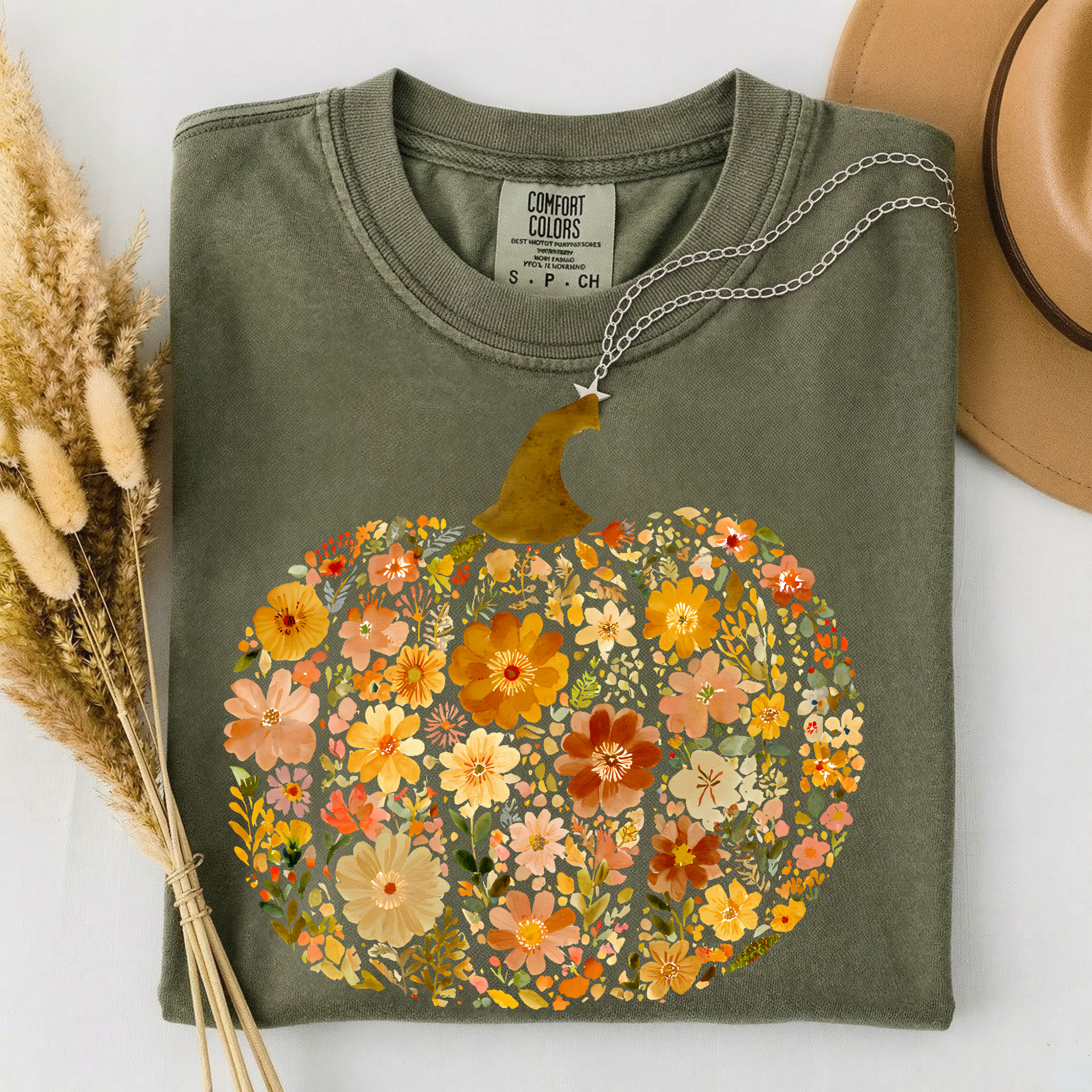 Floral Pumpkin Tee