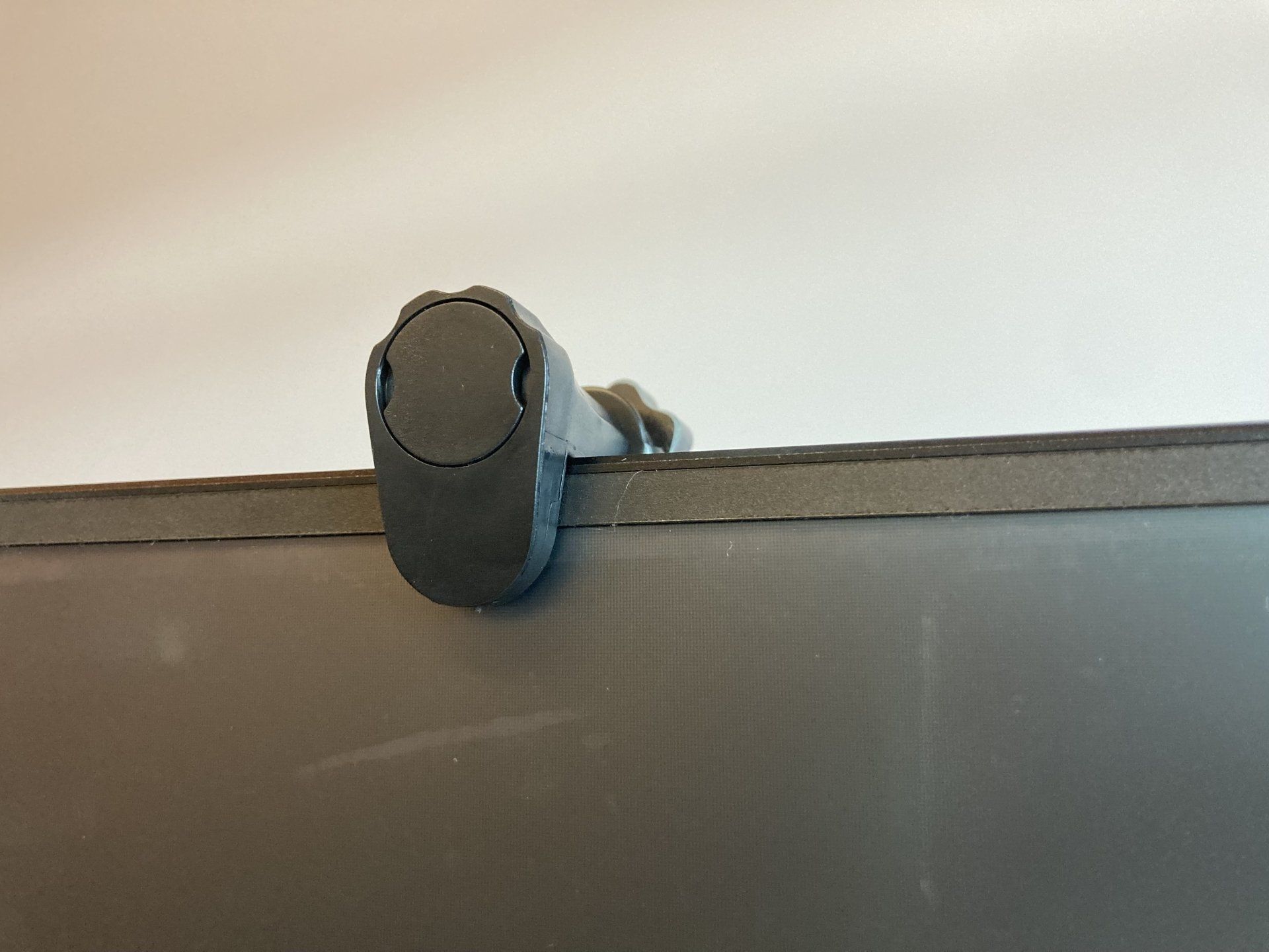 A close up of a webcam on a computer screen