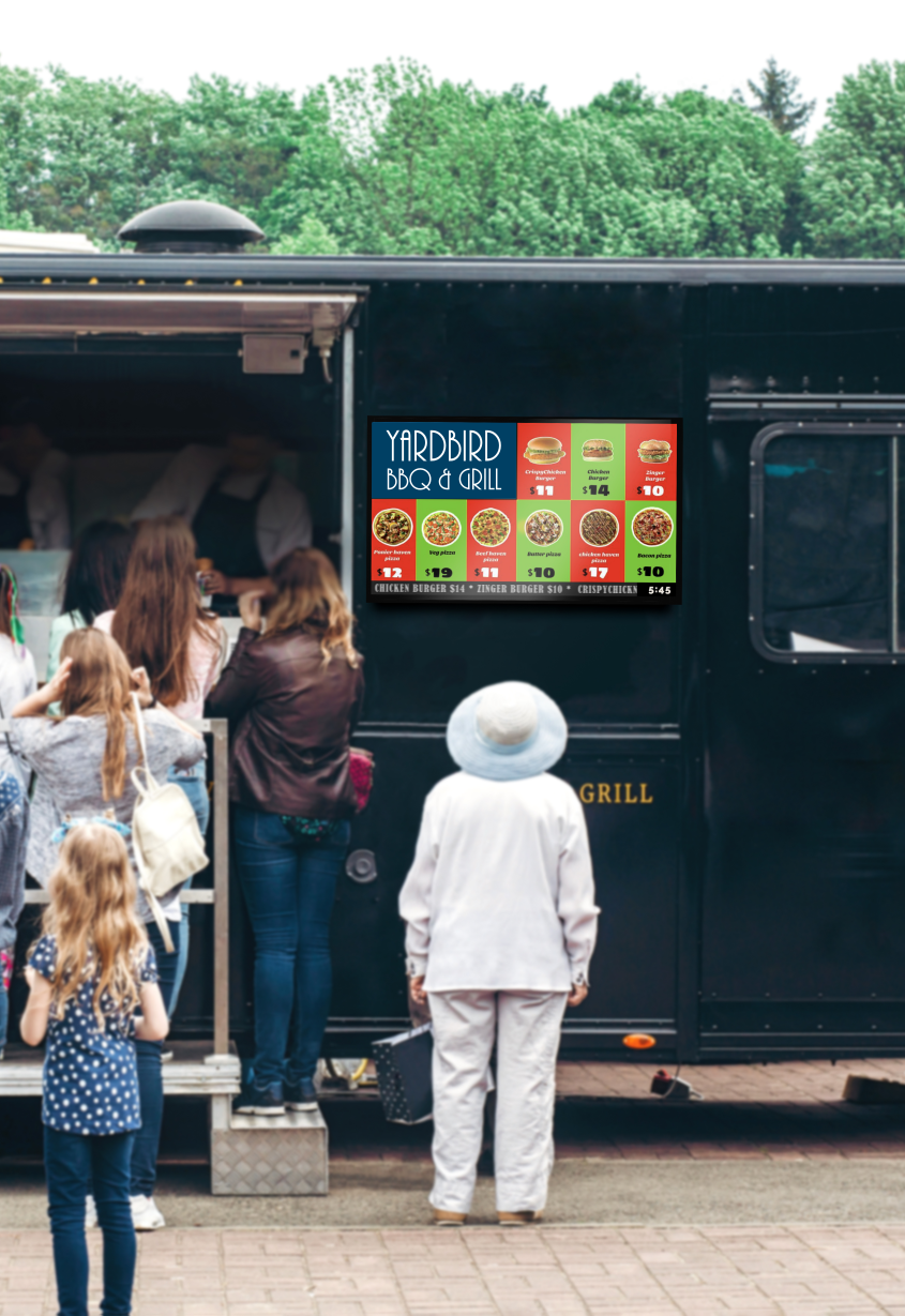 Digital Menu on Food Truck