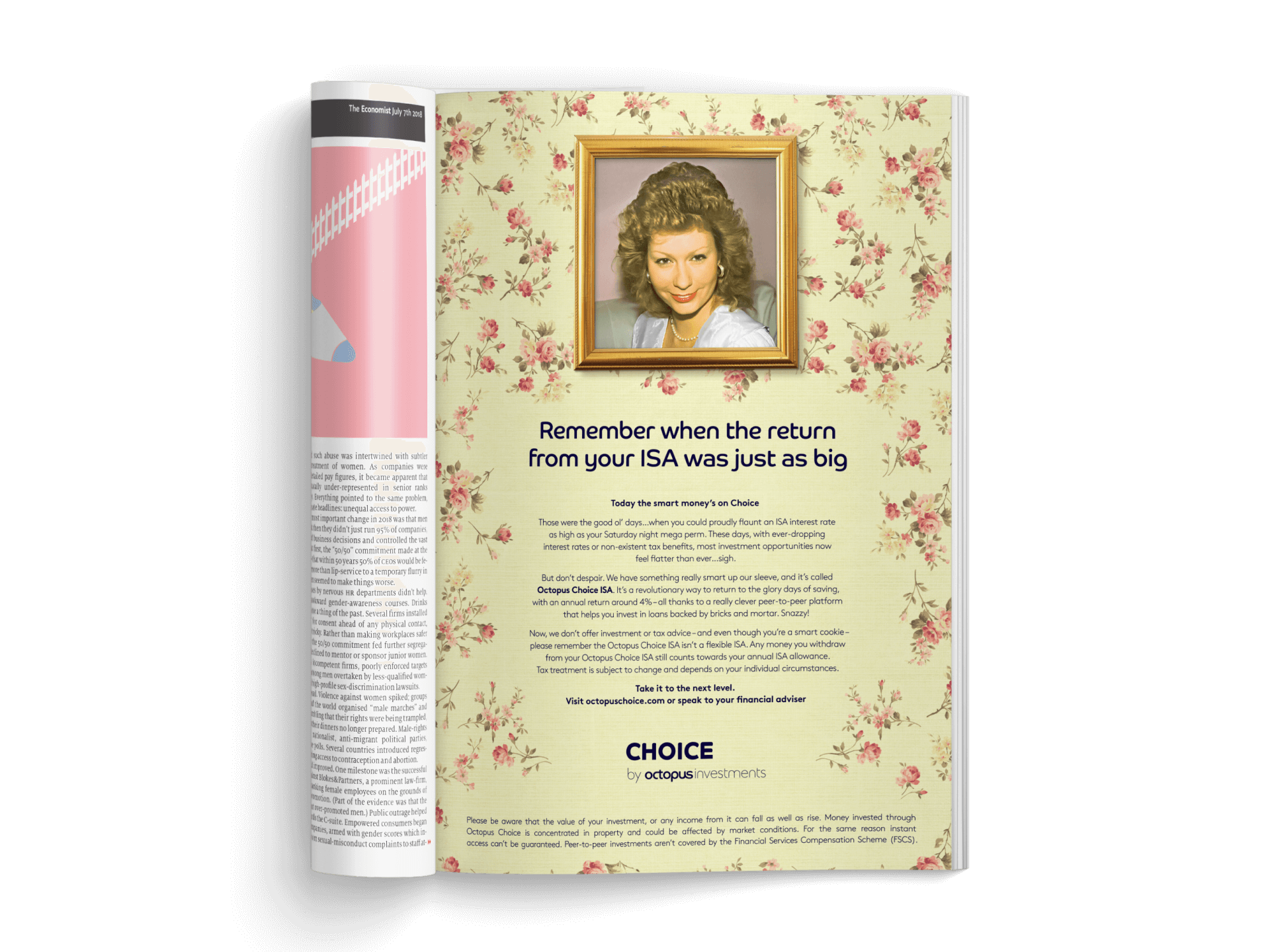 A magazine with a picture of a woman on it