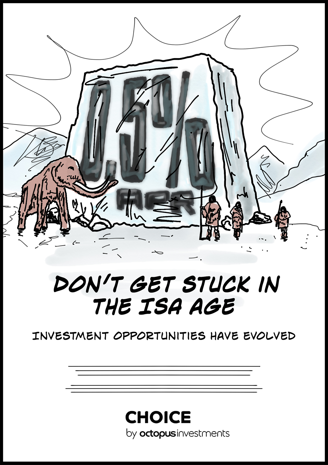A cartoon of an ice block with the words `` do n't get stuck in the isa age '' on it.