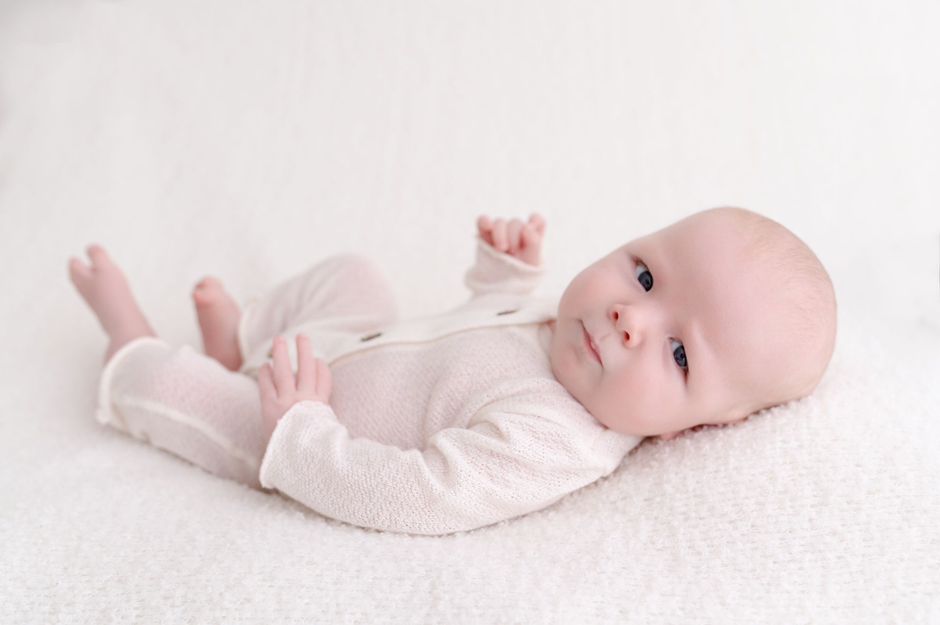 Baby-led newborn photography session in Dublin studio – captured by Linda Clarke Photography