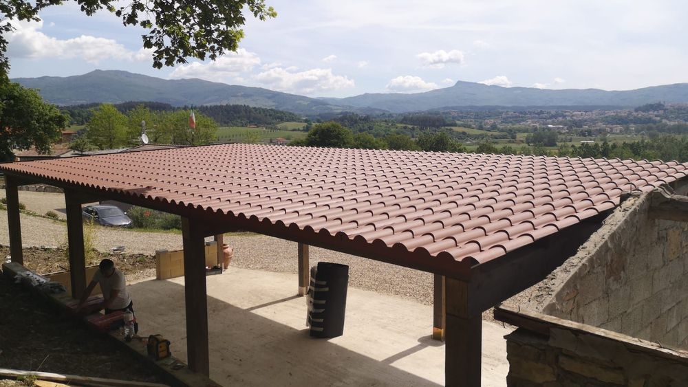 copertura tetto pergola in legno