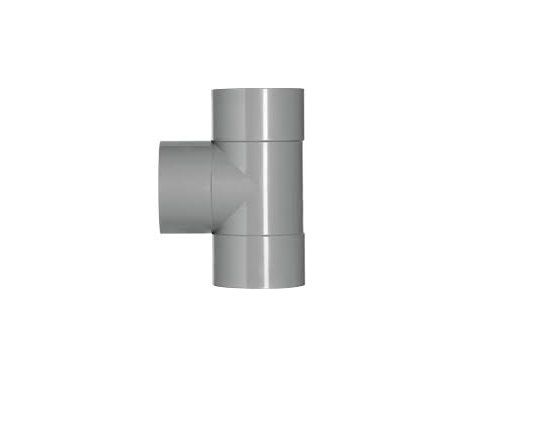 HWA T stuk 80 mm 90° VSE Grijs