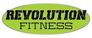 Revolution Fitness logo in black text on a green oval background