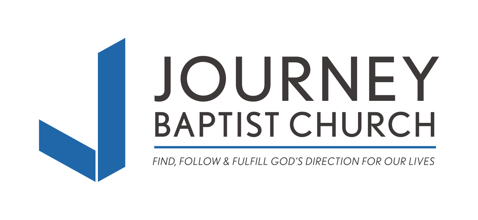Logo for Journey Baptist Church: A blue geometric