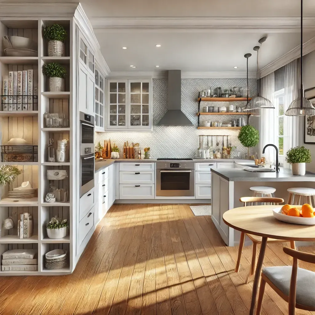 A beautifully renovated modern kitchen with white cabinetry, a large island, and stainless steel appliances by MAS Home Improvement in Bethlehem, PA.