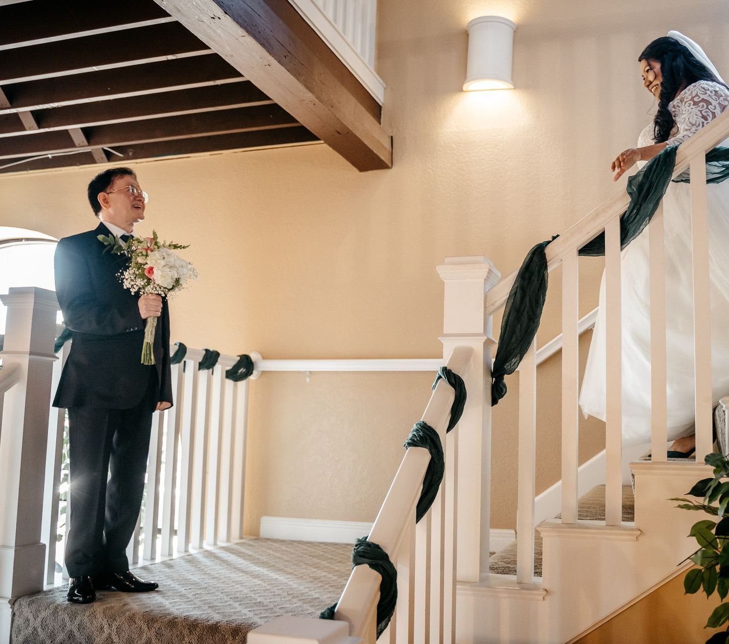 Decorated Staircase leading to 2nd Floor Reception Area