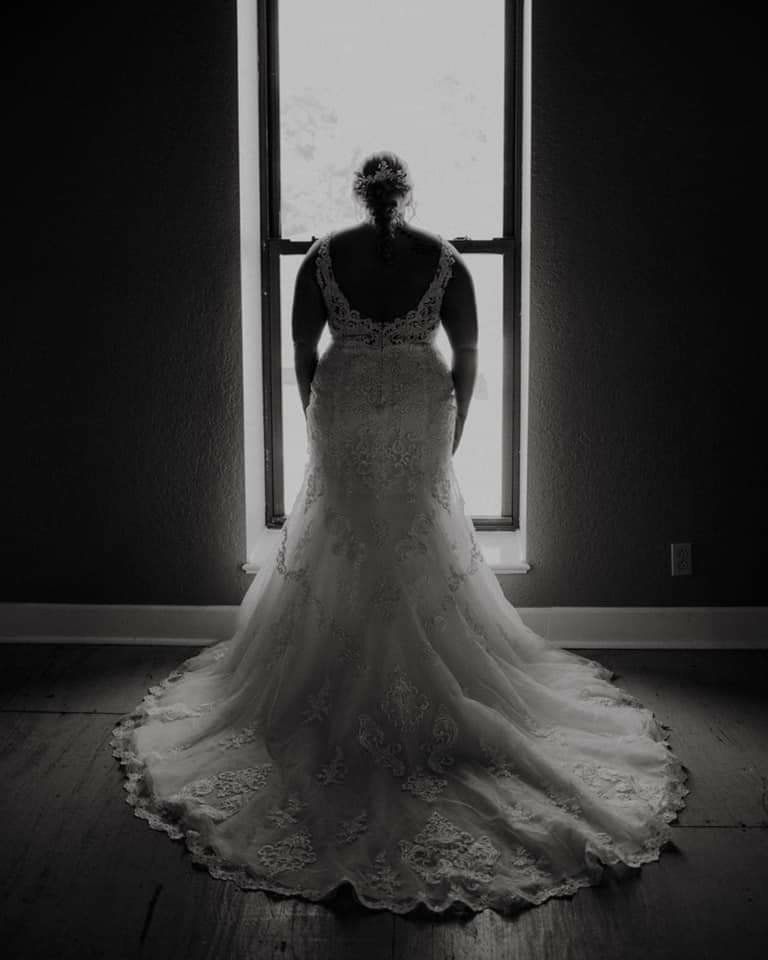 Black and White Bridal Photo