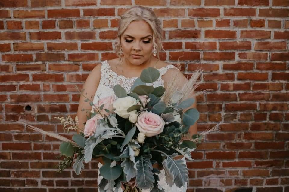 Bride with bouquet