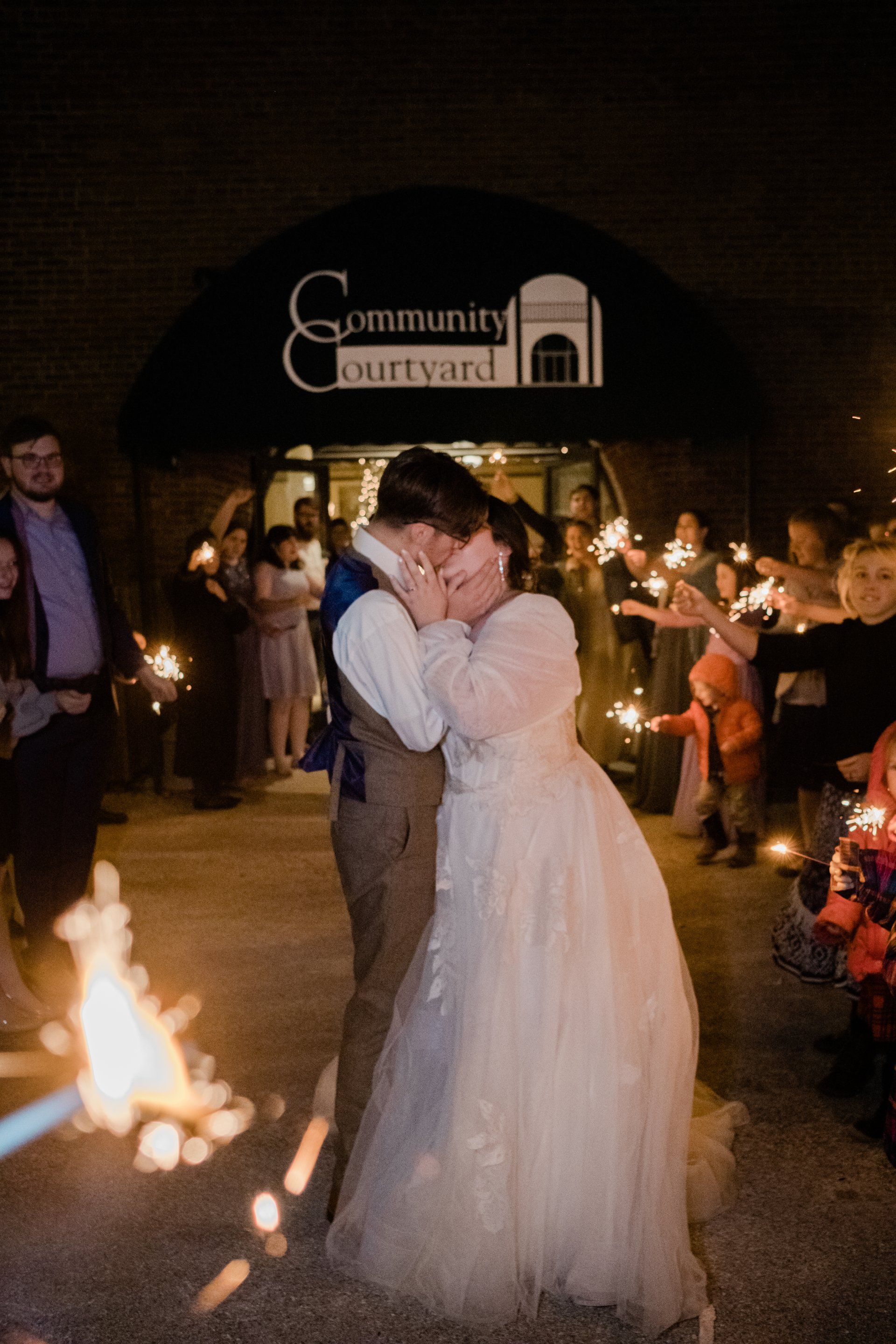 Sparkler Send Off for the Bride and Groom