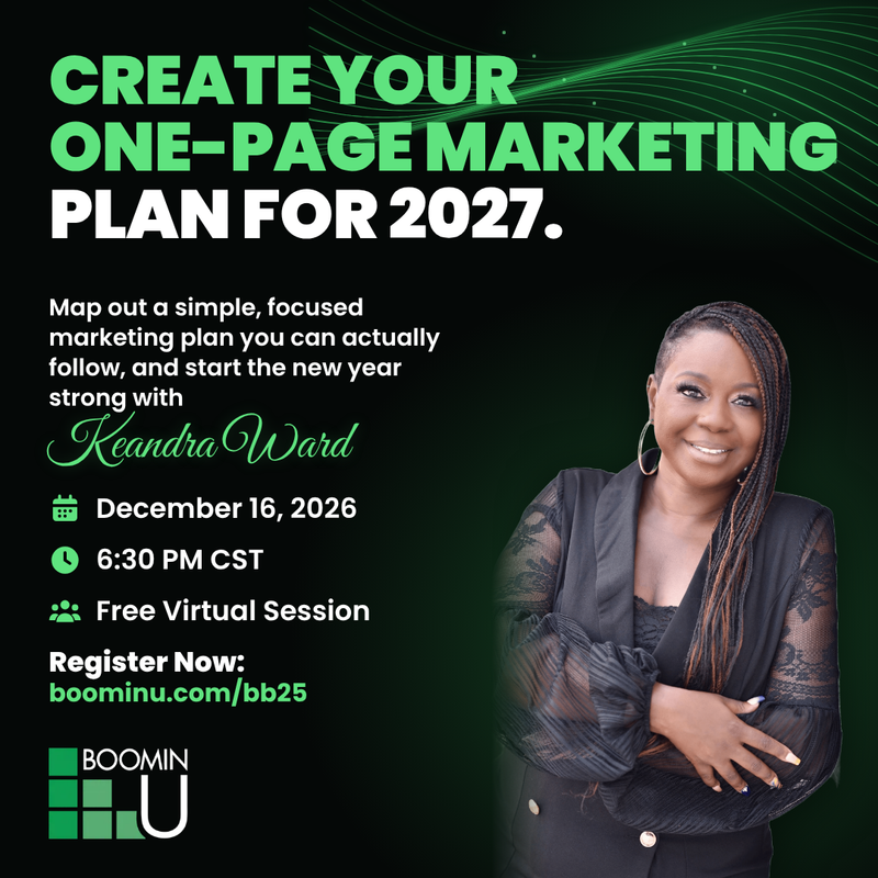 Create Your One-Page Marketing Plan for 2027 flyer