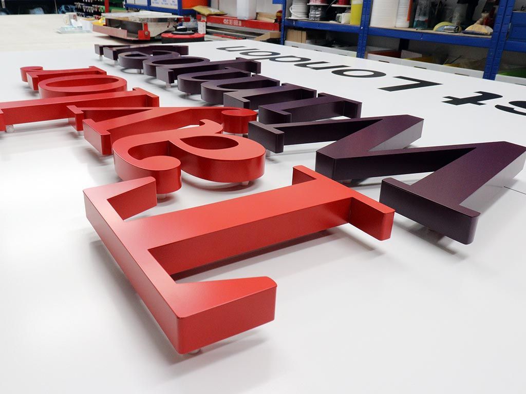 Fab aluminum letters