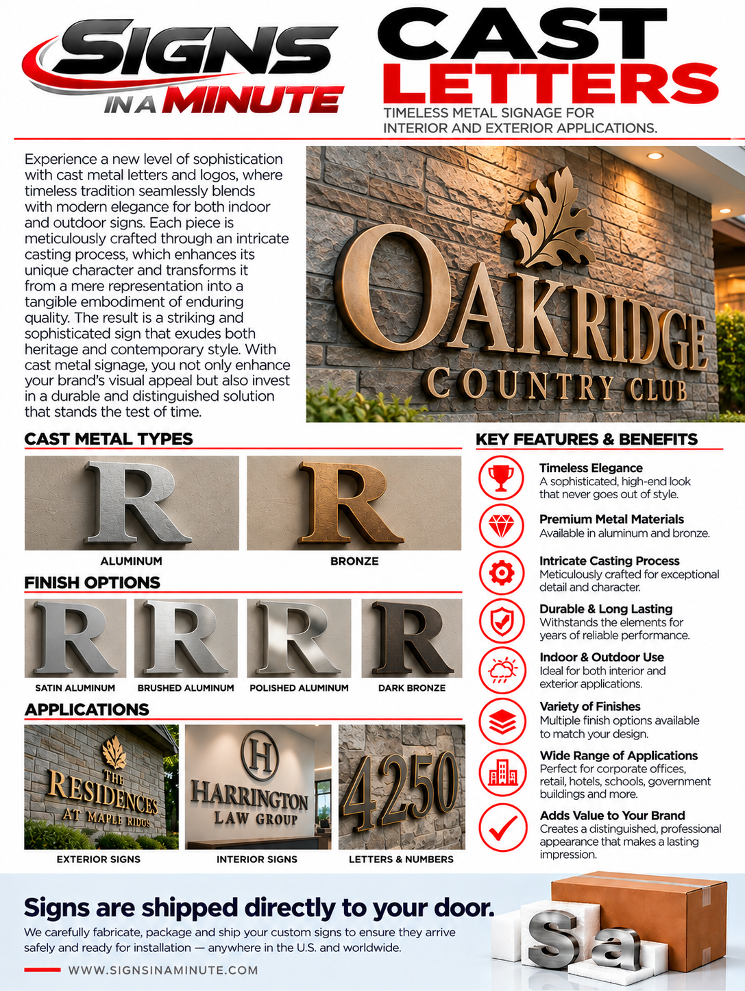 Cast Metal Signage Showcase