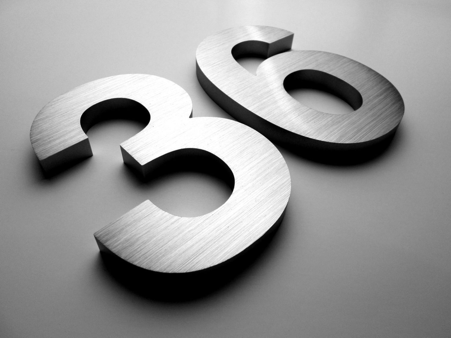 Cast Metal Numbers