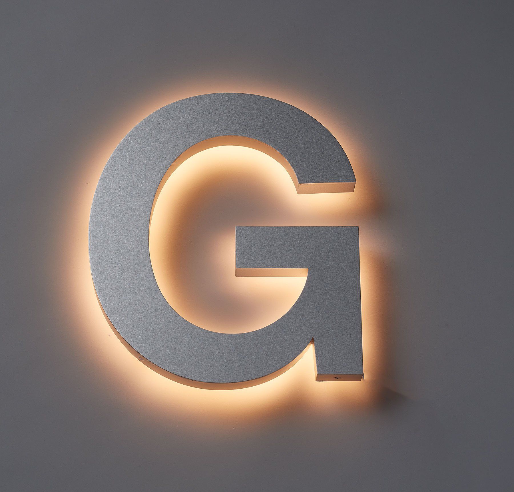 Fab Aluminum Backlit Warm White LED Letters