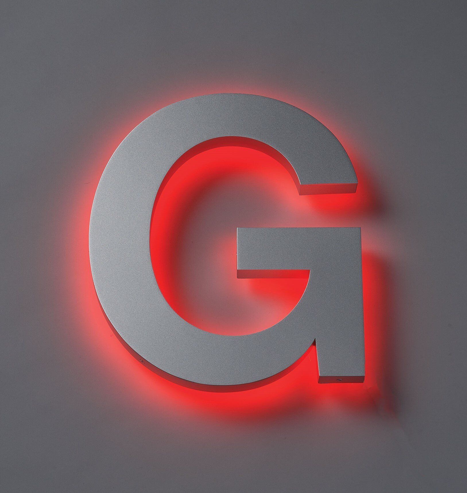 Fab Aluminum Backlit Red LED Letters