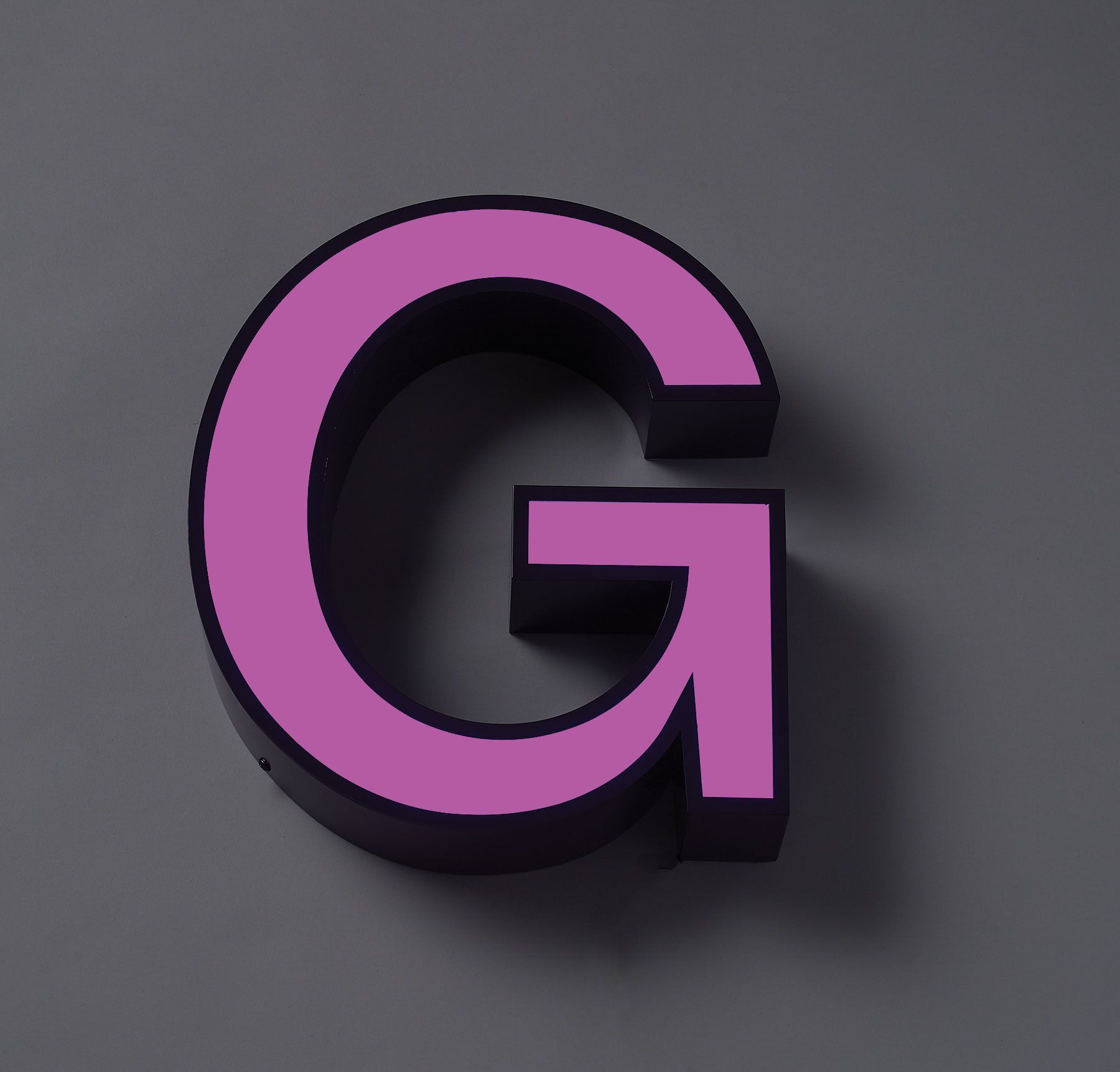 Face Lit Purple LED Letters