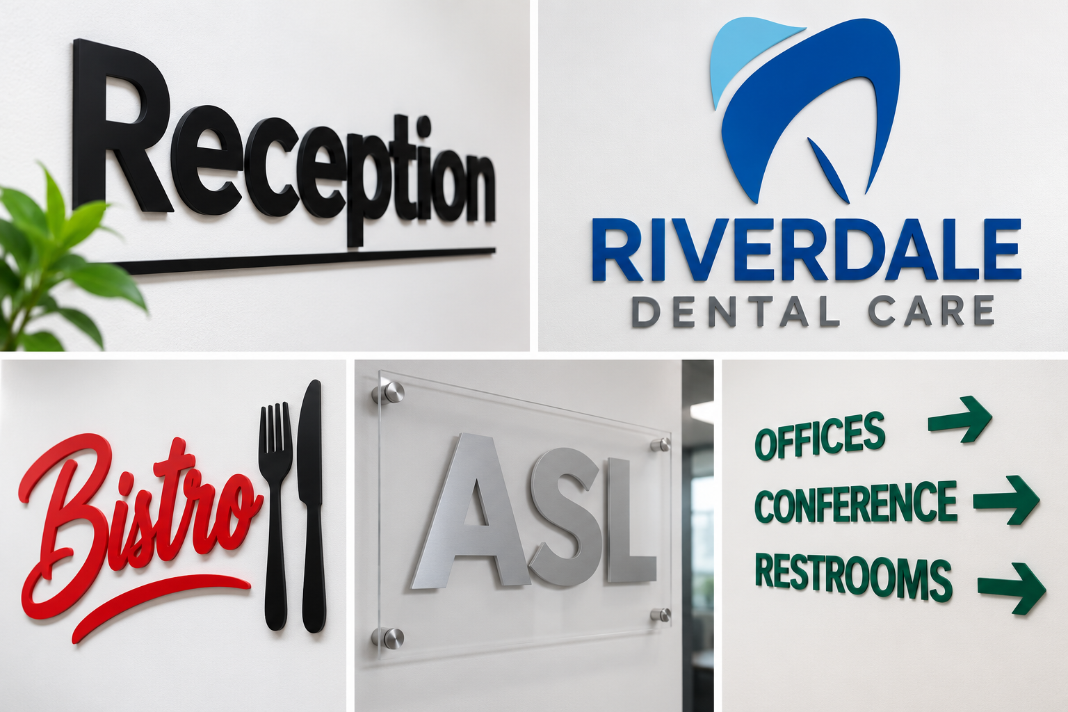 Flat Cut Plastic Letters. Sample 1