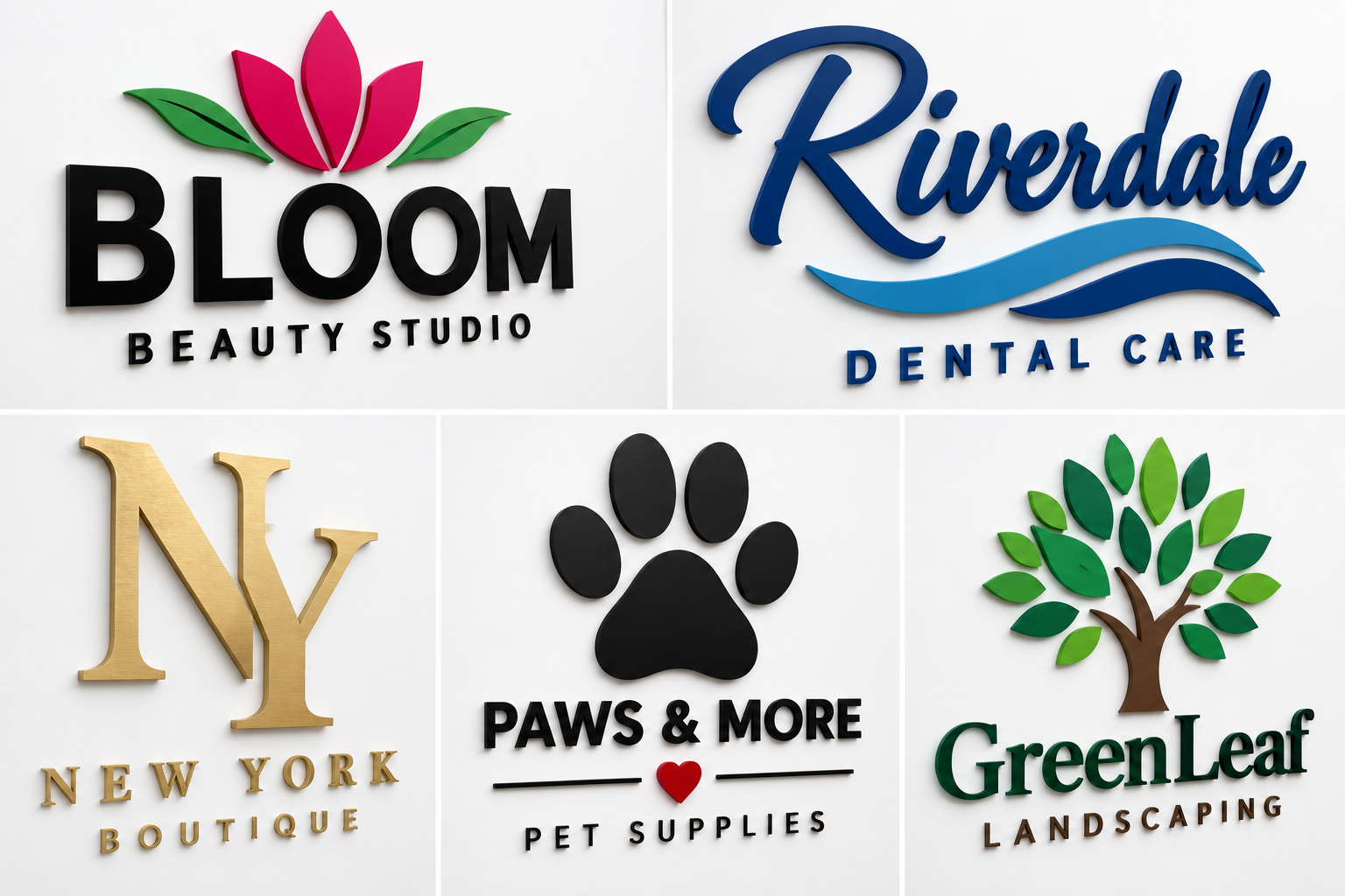 Flat Cut Plastic Letters. Sample 2