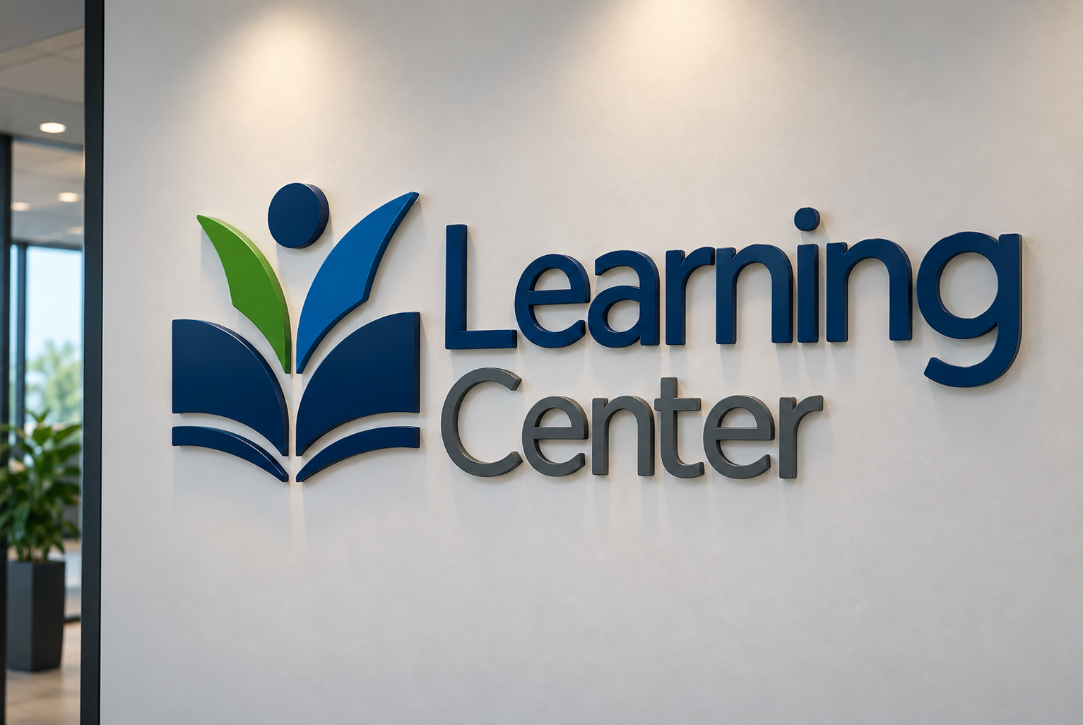Formed plastic letters and Logo