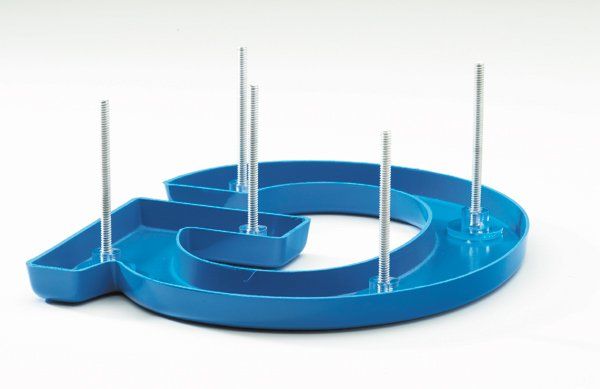 Formed plastic mount stud