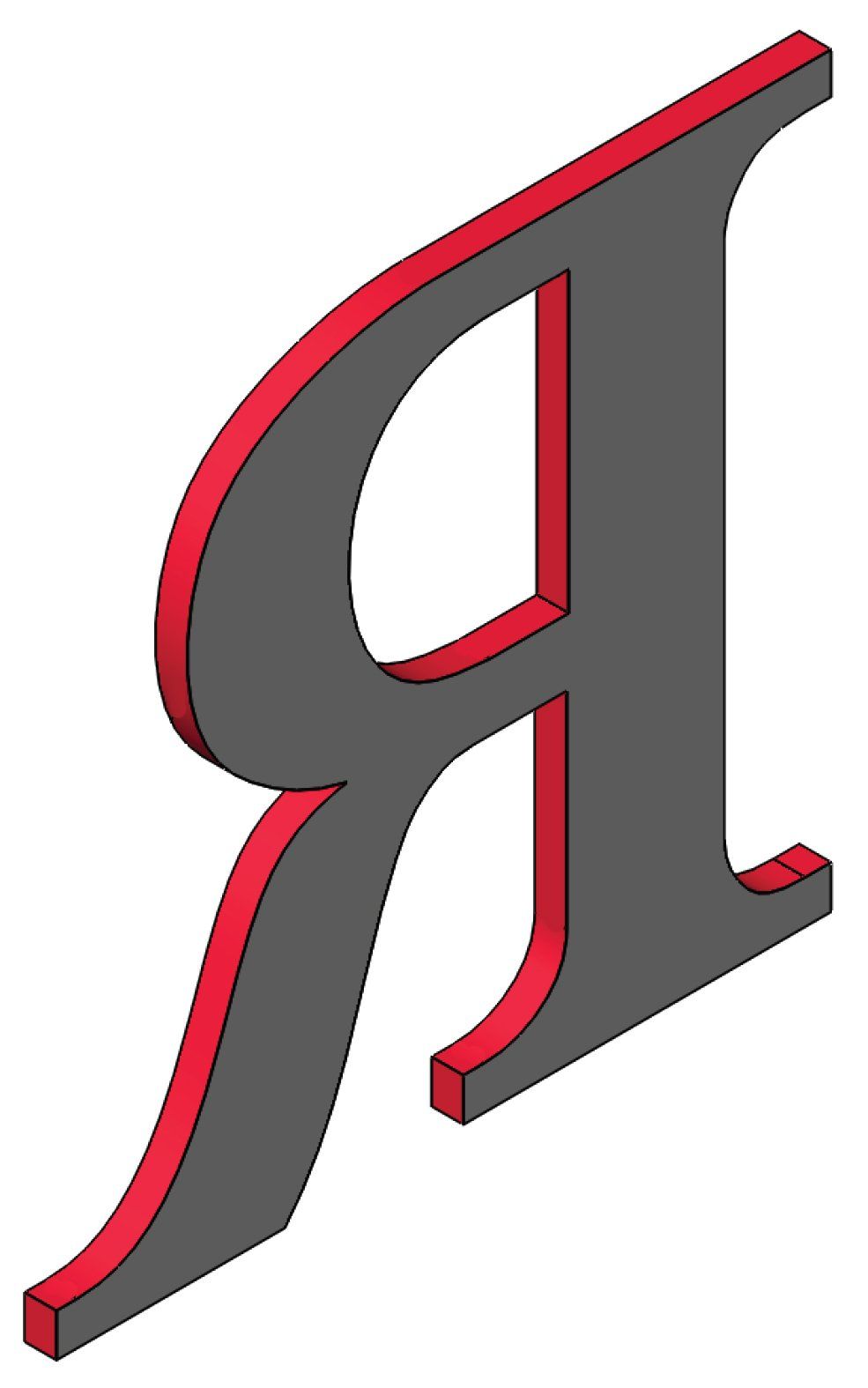 Plain Mount Plastic Letters