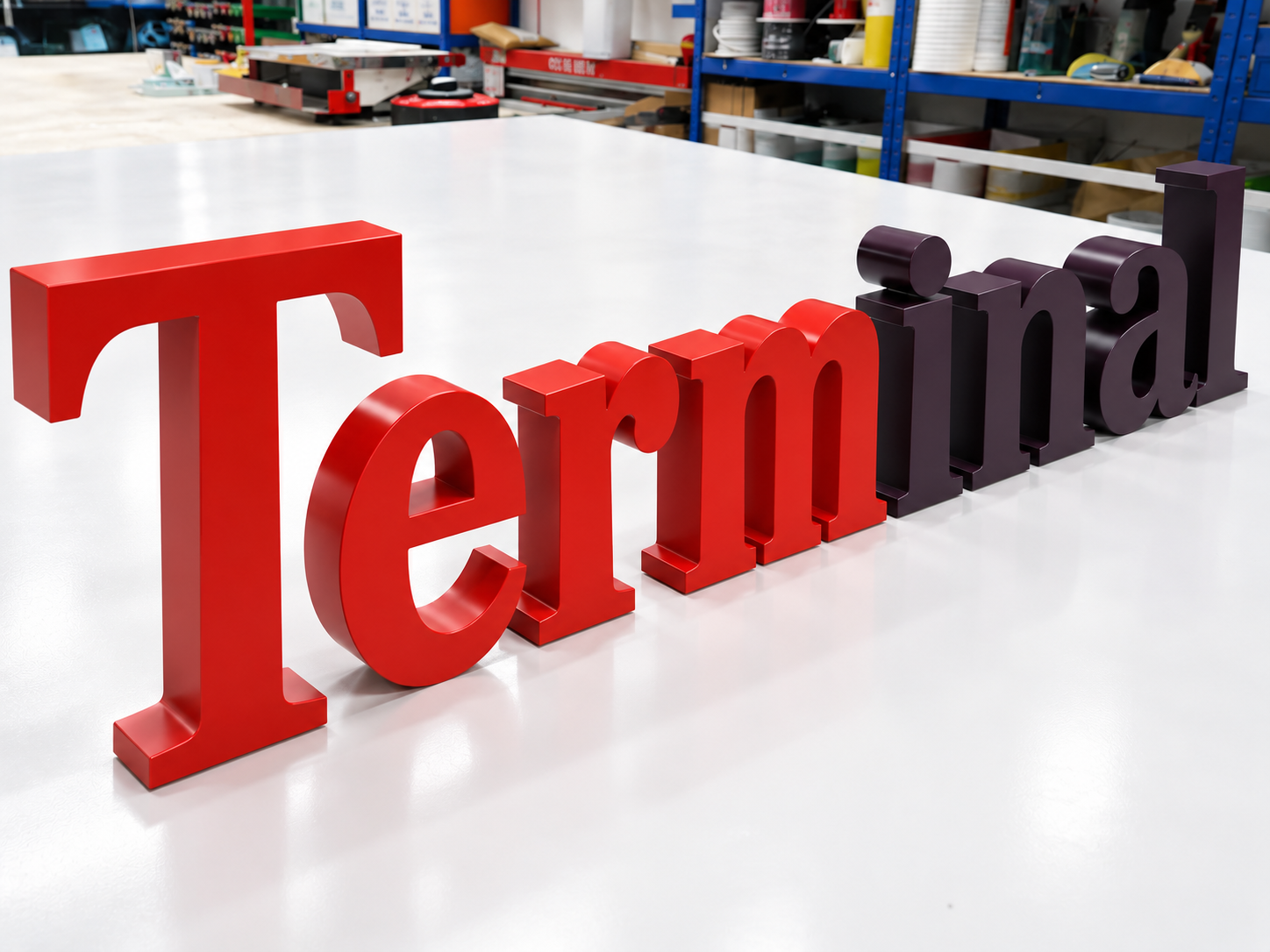 Fab aluminum letters