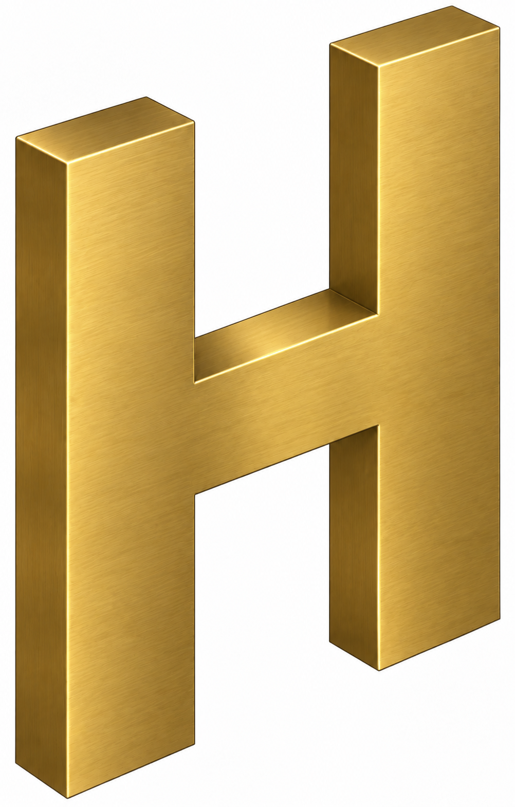 Plain Mount Brass Letter
