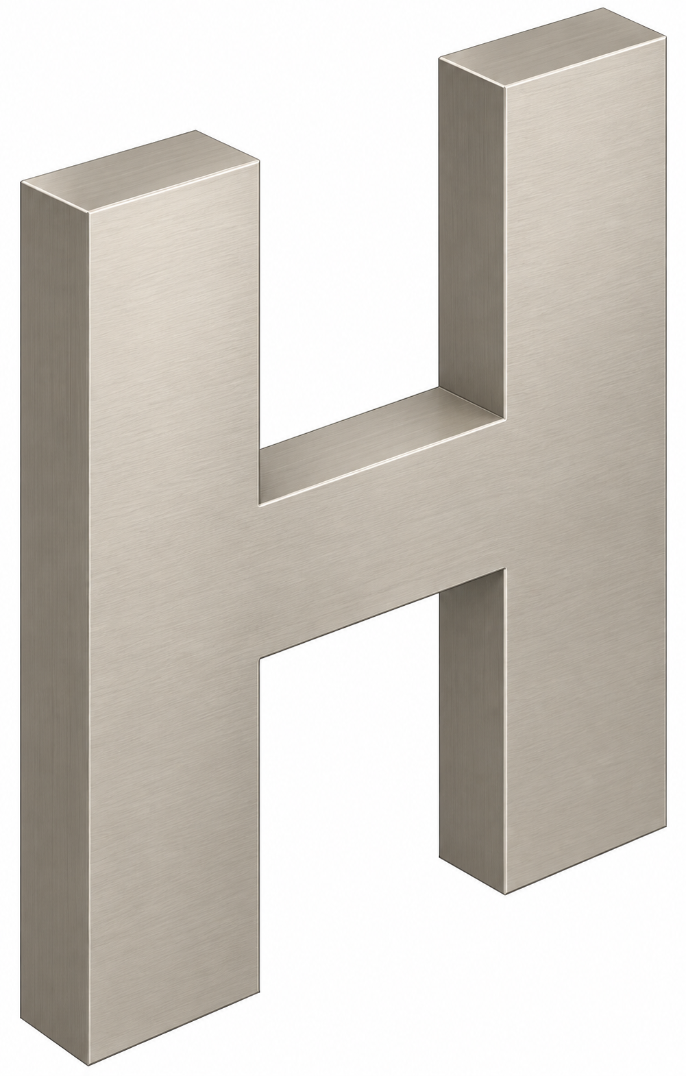Plain: No mounting hardware Aluminum Letters
