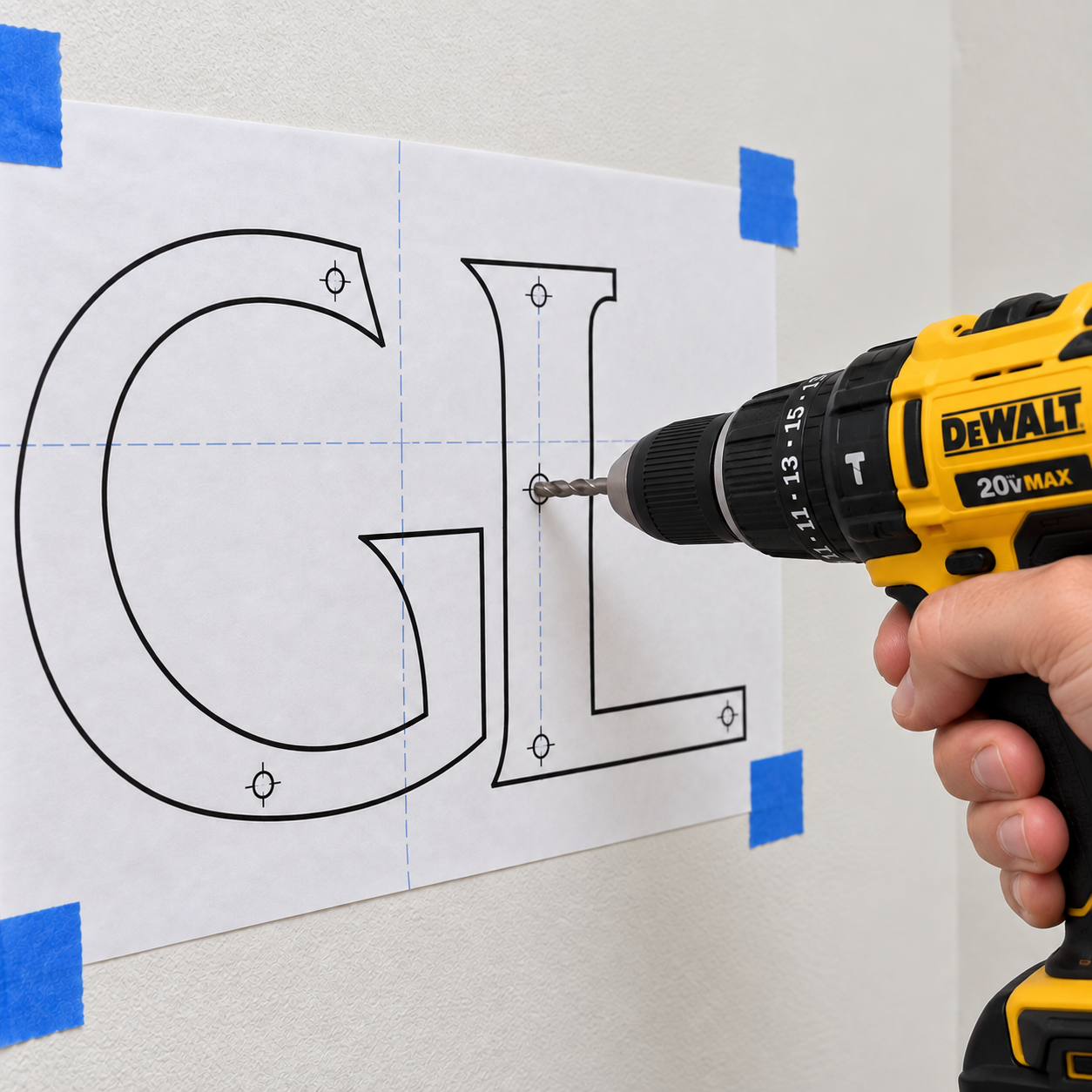 Letter Drill Installation Pattern
