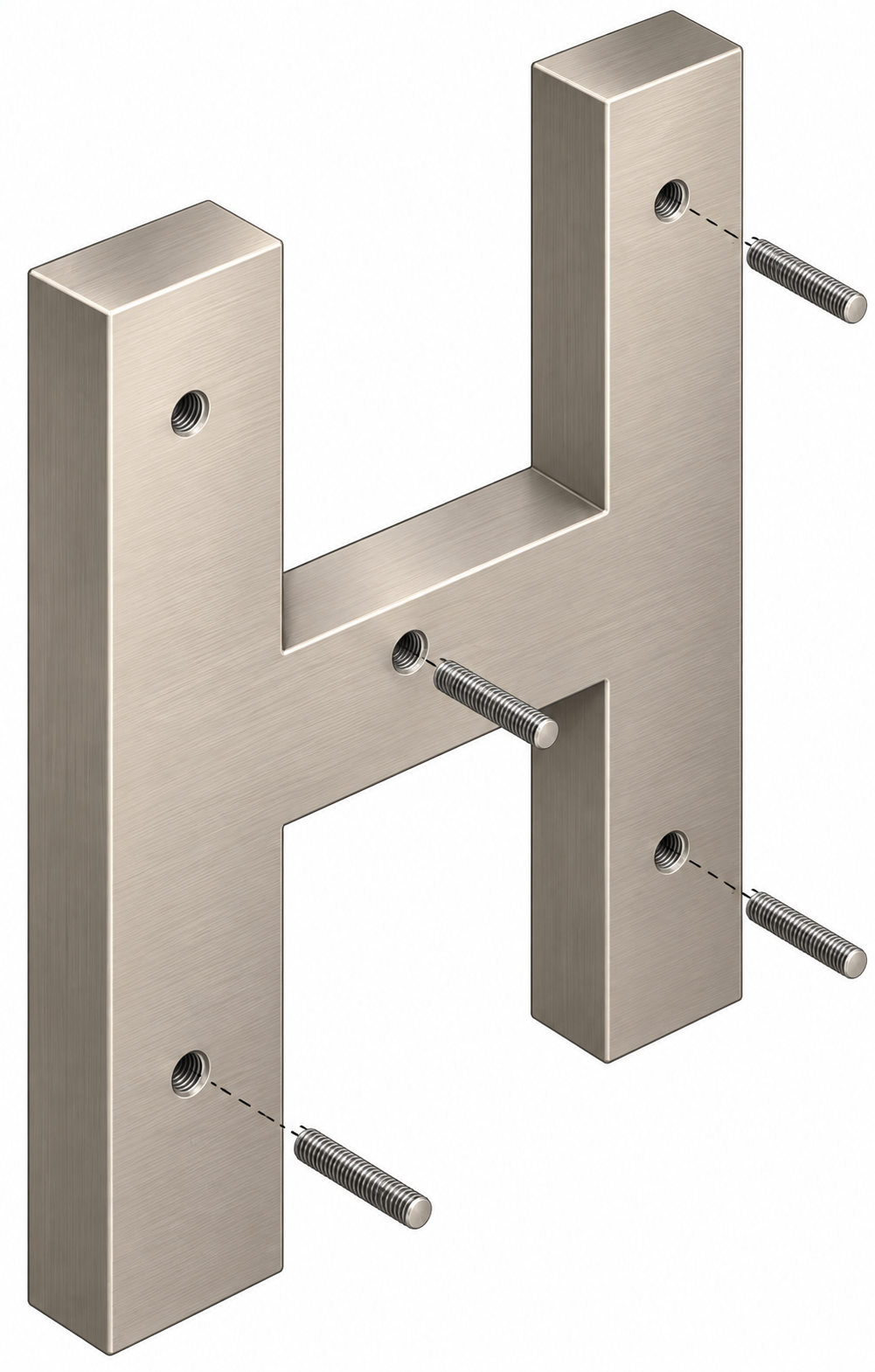 Stud Mount Aluminum Letters