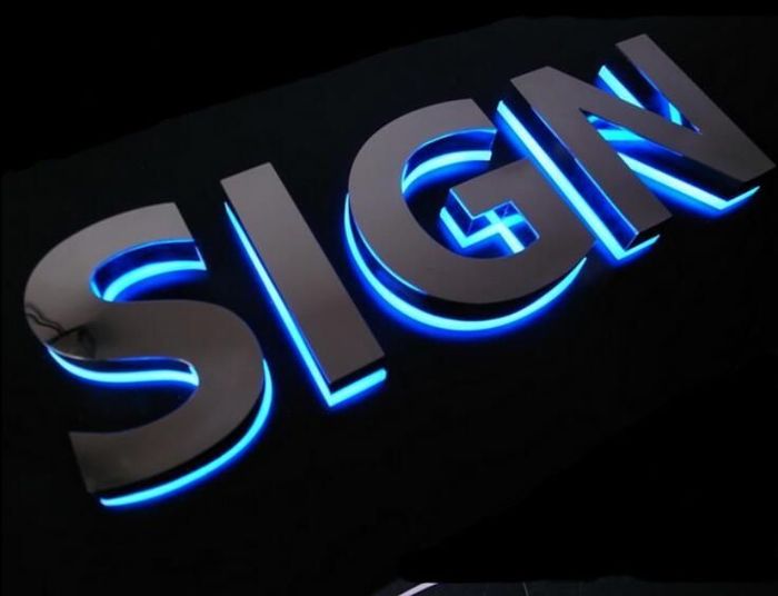 LED letters with halo Lighting