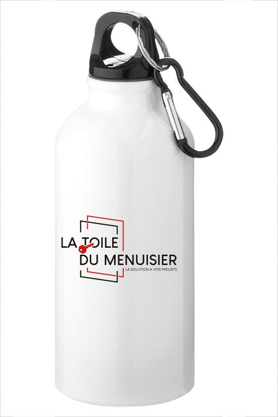 Gourde blanche avec logo 