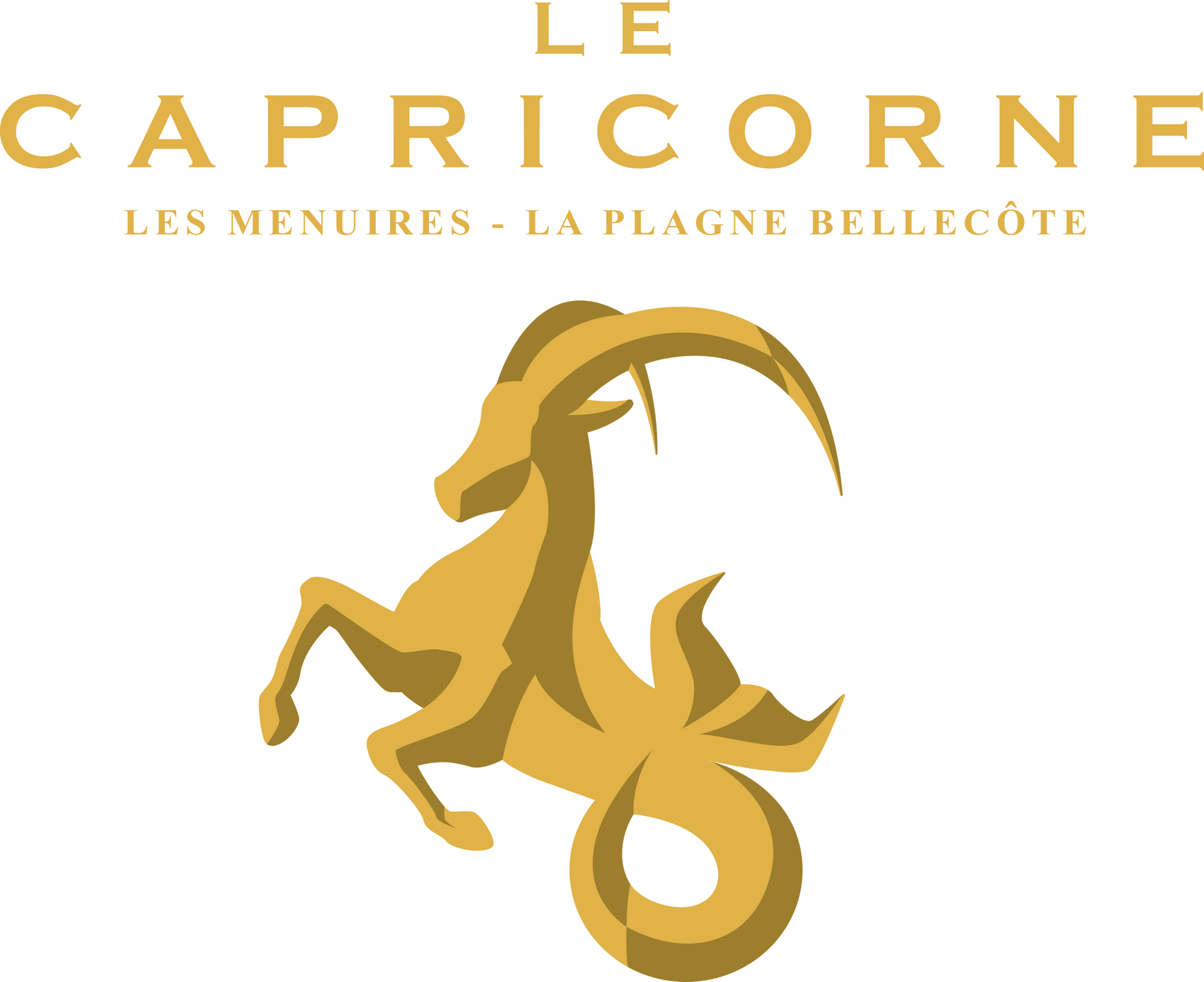 Symbole du Capricorne doré avec le texte « Le Capricorne » et les noms des stations.
