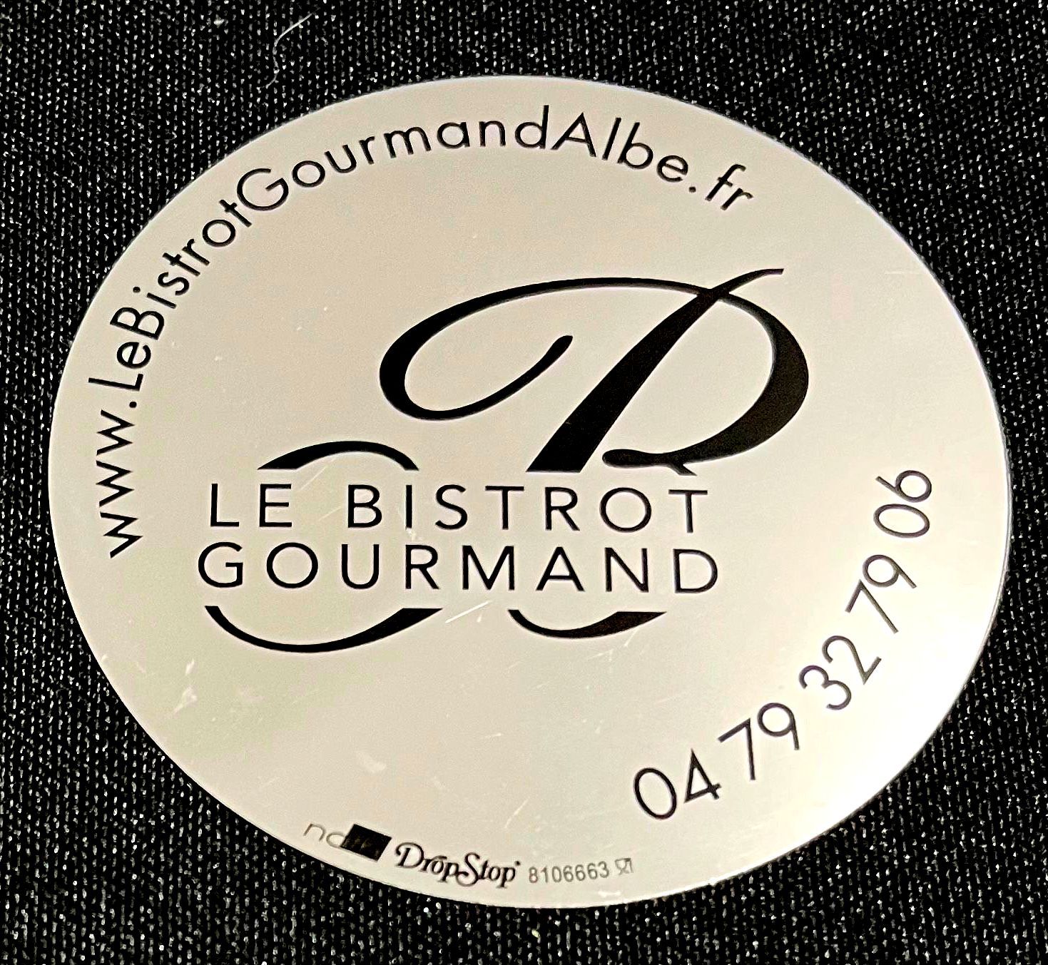 Autocollant circulaire pour le restaurant 