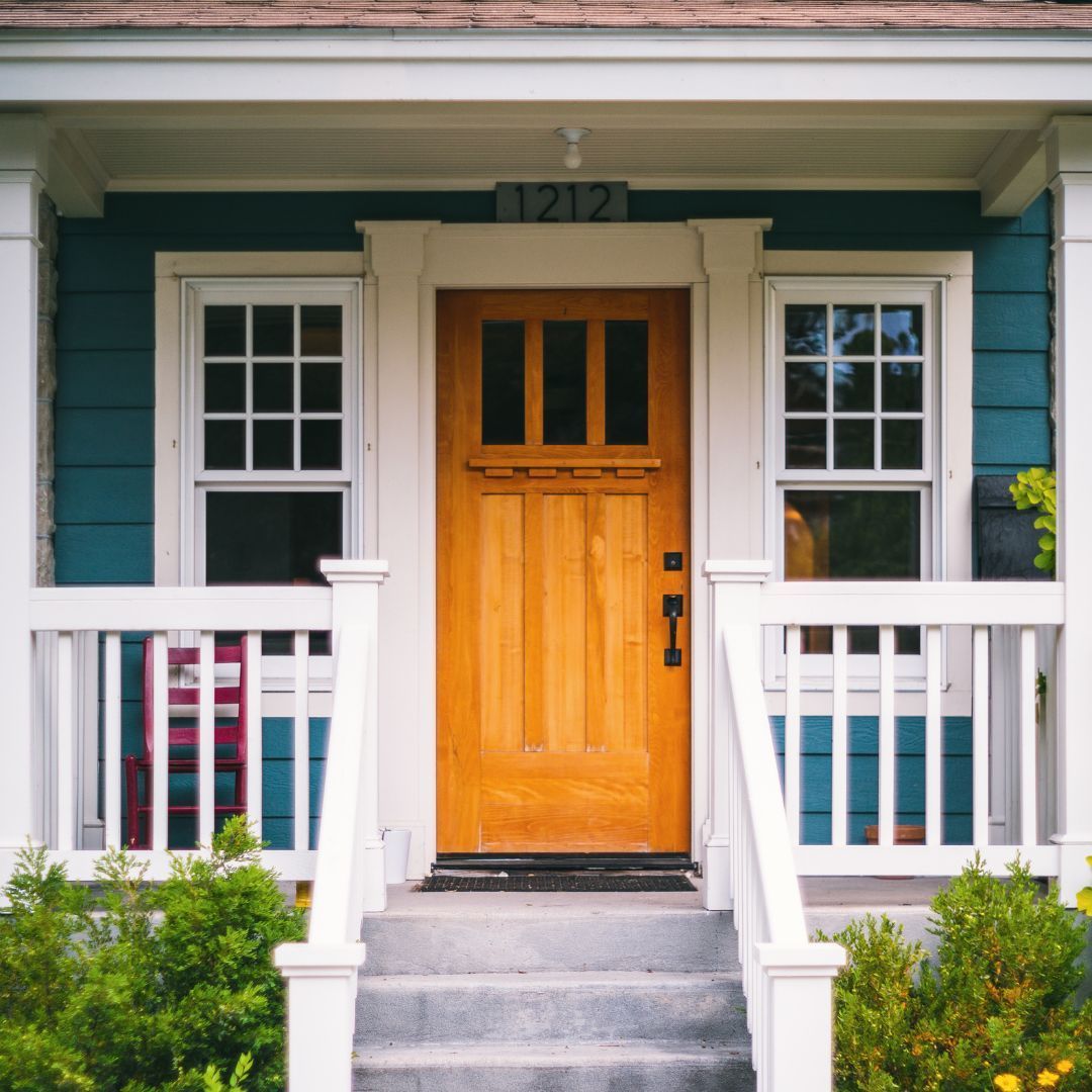 The front door of a private home.