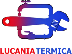 Logo di una chiave giratubi rosso-blu con la scritta «LUCANIA TERMICA» sotto