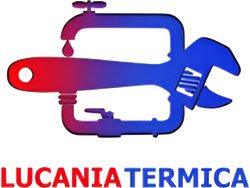 Logo di una chiave giratubi rosso-blu con la scritta «LUCANIA TERMICA» sotto