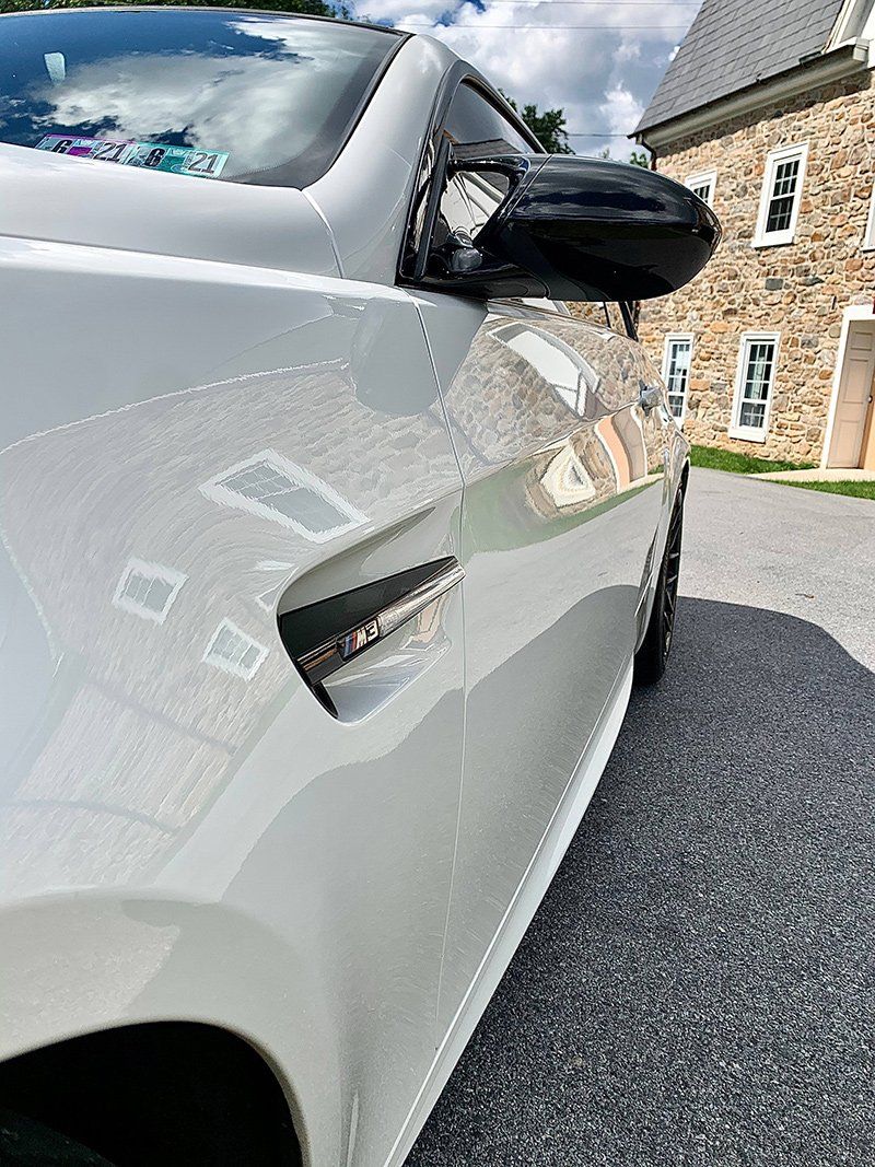Luxury White Car Door — Lehigh Valley, PA — Pinnacle Luxury Car Care