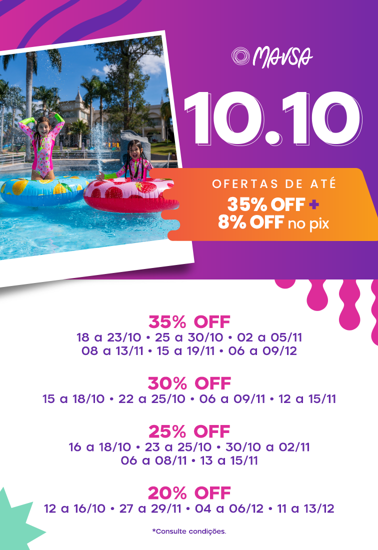 Promoção 10-10 Mavsa Resort!